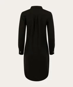 Knowledge Cotton Apparel Classic Linen Dress Black Jet
