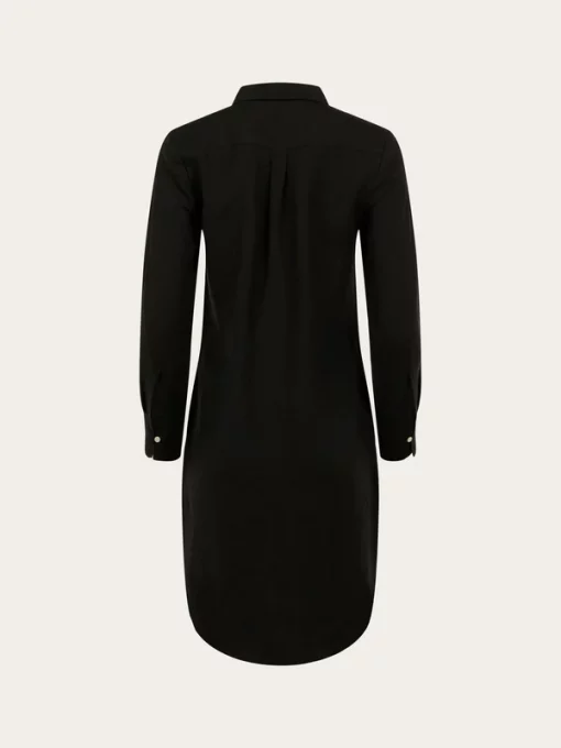 Knowledge Cotton Apparel Classic Linen Dress Black Jet