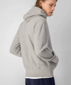 Champion Script Logo Hoodie Light Grey