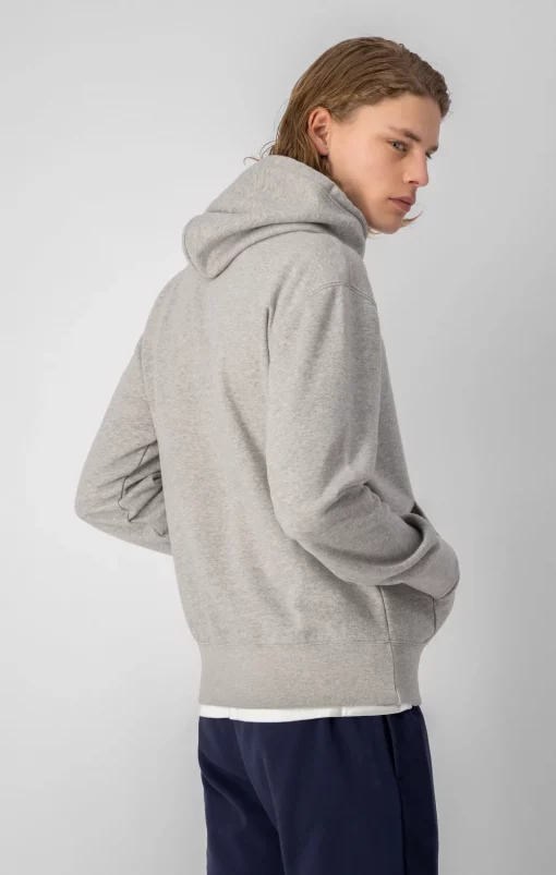 Champion Script Logo Hoodie Light Grey
