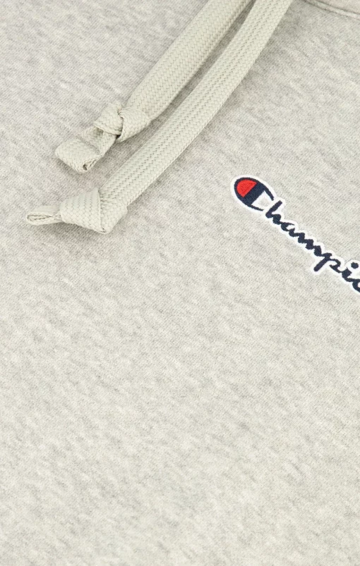 Champion Script Logo Hoodie Light Grey