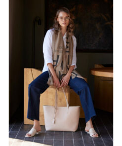 Balmuir Hazel Printed Logo Scarf Beige