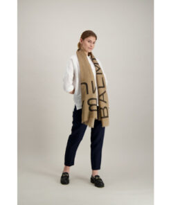 Balmuir Hazel Printed Logo Scarf Beige
