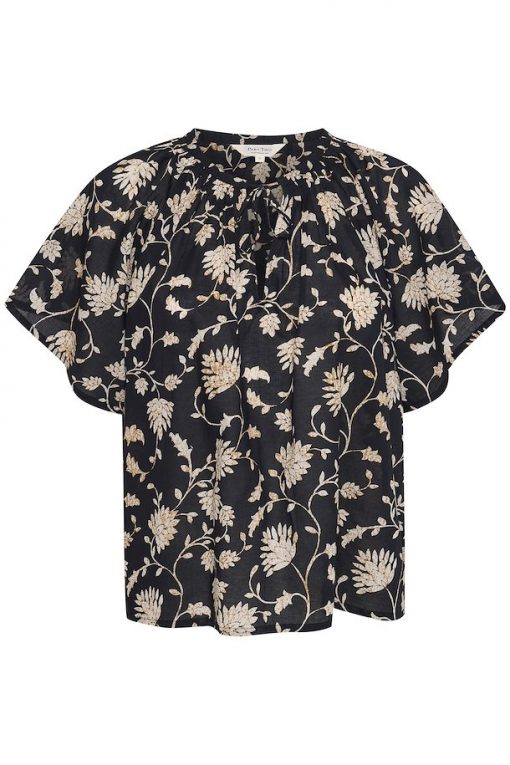 Part Two Pardis Top Black Block Print