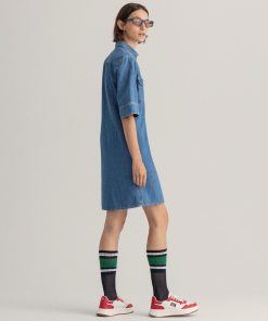 Gant Woman Denim Dress Indigo