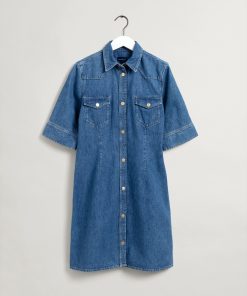 Gant Woman Denim Dress Indigo