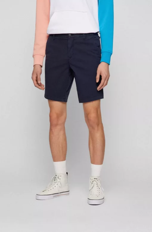 Boss Schino Slim Fit Shorts Dark Blue