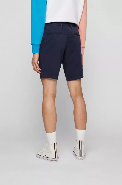 Boss Schino Slim Fit Shorts Dark Blue