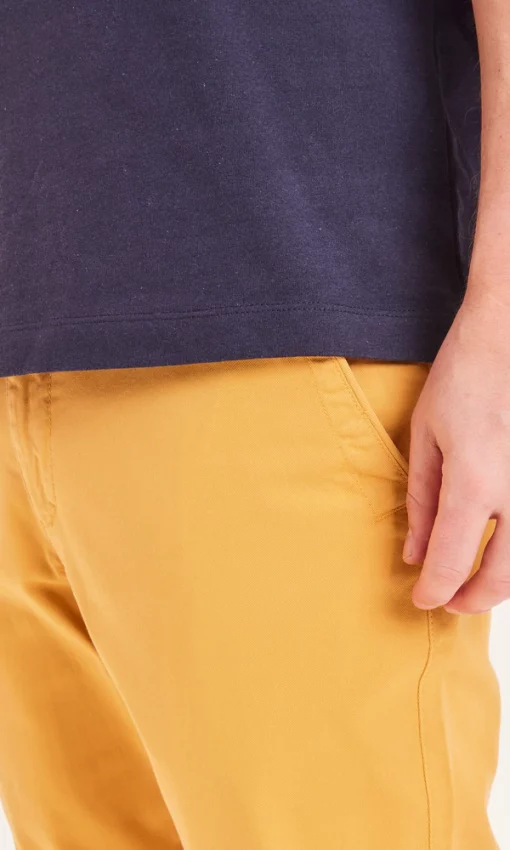 Knowledge Cotton Apparel Joe Slim Chino Pants Honey Gold