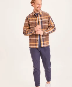 Knowledge Cotton Apparel Pine Check Overshirt Total Eclipse