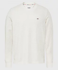 Tommy Jeans Waffle Snit Jumper Ancient White Htr