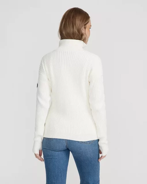 Holebrook Valborg T-Neck Windproof Knit Off White