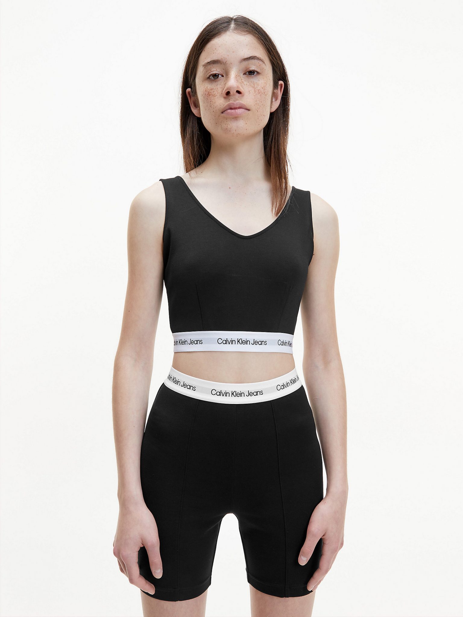 Calvin Klein Milano Jersey Cropped Top Black Aukia — free download