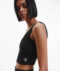 Calvin Klein Rib Crop Top Black