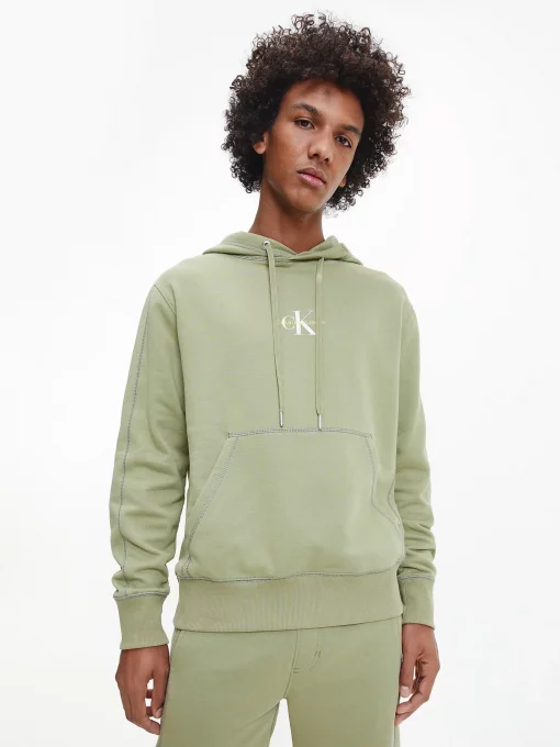 Calvin Klein Monogram Hoodie Faded Olive