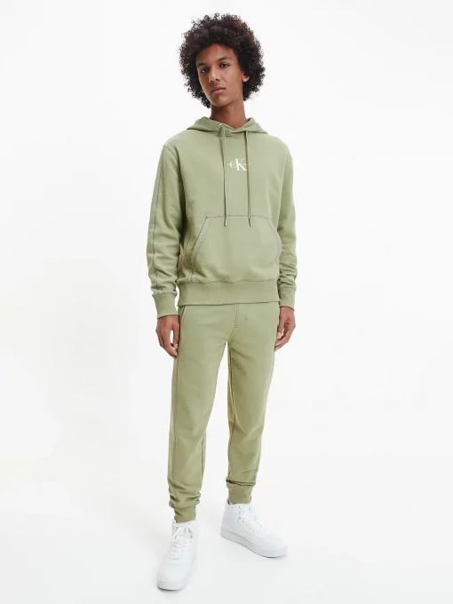 Calvin Klein Monogram Hoodie Faded Olive