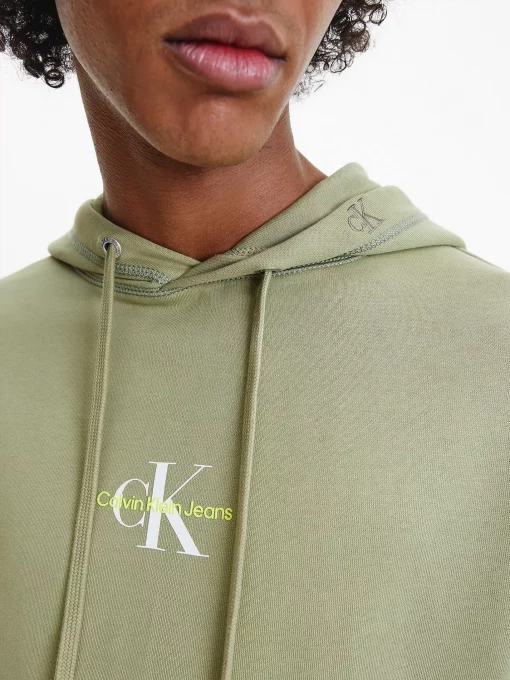 Calvin Klein Monogram Hoodie Faded Olive