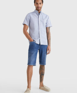 Tommy Hilfiger Cotton Linen Shirt Daybreak Blue / White