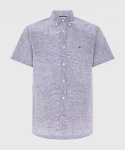 Tommy Hilfiger Cotton Linen Shirt Daybreak Blue / White