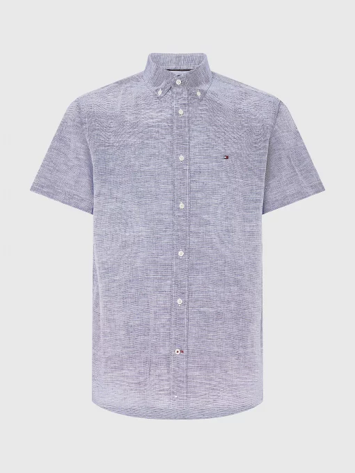 Tommy Hilfiger Cotton Linen Shirt Daybreak Blue / White