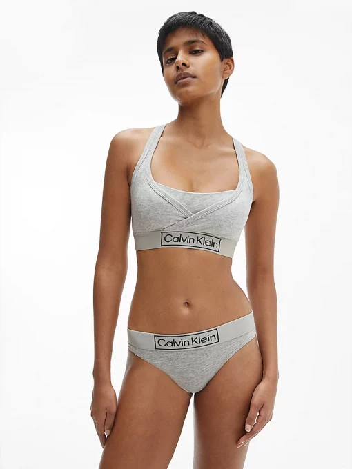 Calvin Klein Reimagine Heritage Thong Grey Heather
