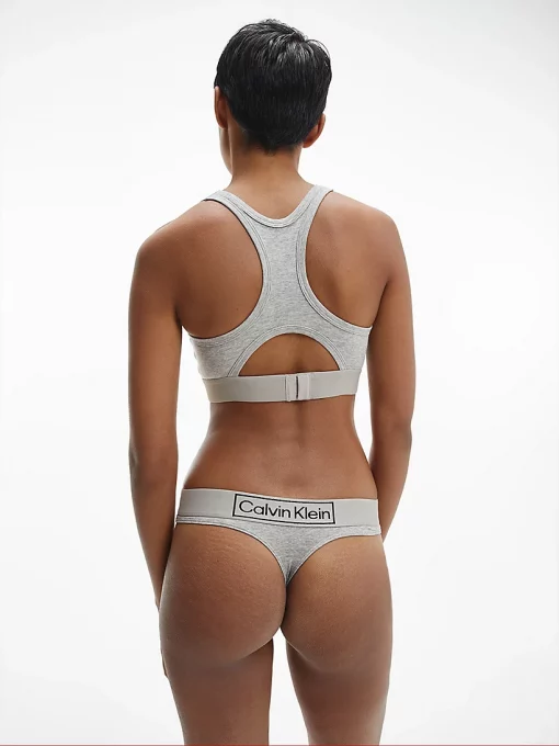 Calvin Klein Reimagine Heritage Thong Grey Heather