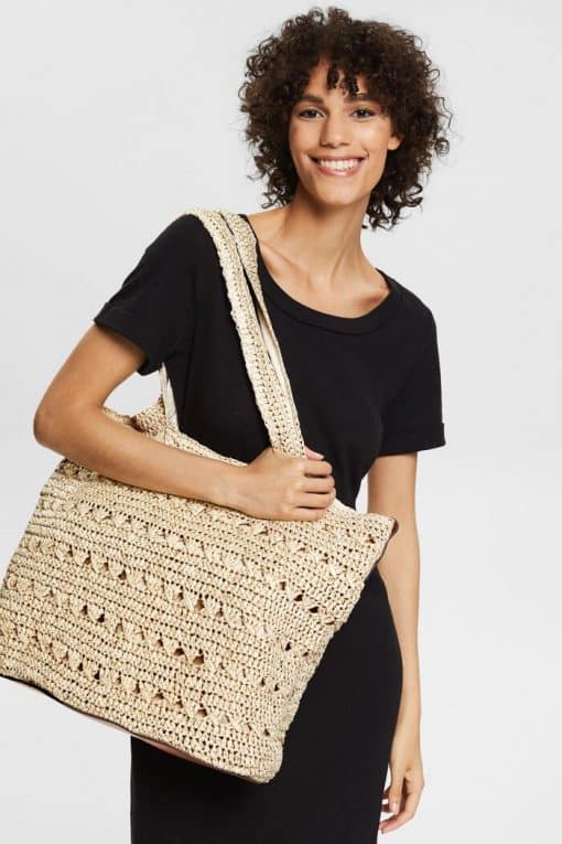 Esprit Straw Bag Light Sand
