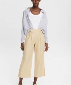 Esprit Linen Culotte Pants Sand