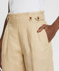 Esprit Linen Culotte Pants Sand