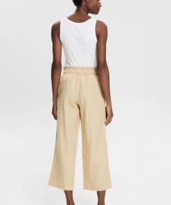 Esprit Linen Culotte Pants Sand