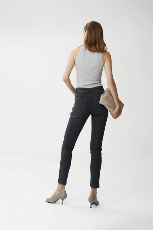 Gestuz Rollagz Jersey Top Light Grey Melange