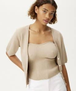 Gestuz Mattheagz Rib Cardigan Pure Cashmere