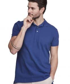 Hansen & Jacob Classic Polo Stretch Mid Blue