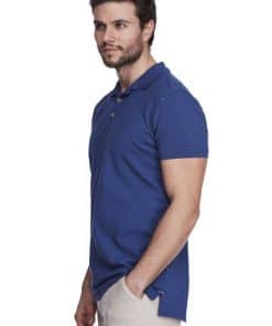 Hansen & Jacob Classic Polo Stretch Mid Blue