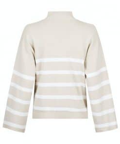 Neo Noir Ena Stripe Knit Blouse Sand
