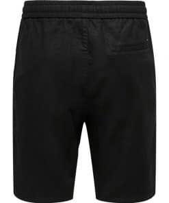 Only & Sons Linus Linen Shorts Black