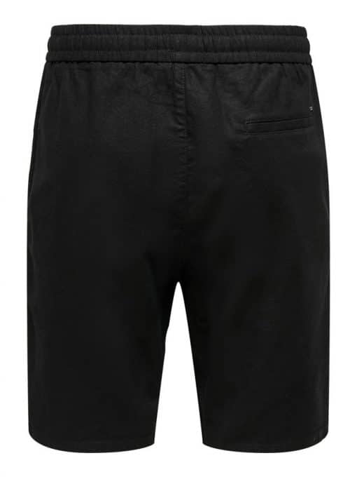 Only & Sons Linus Linen Shorts Black