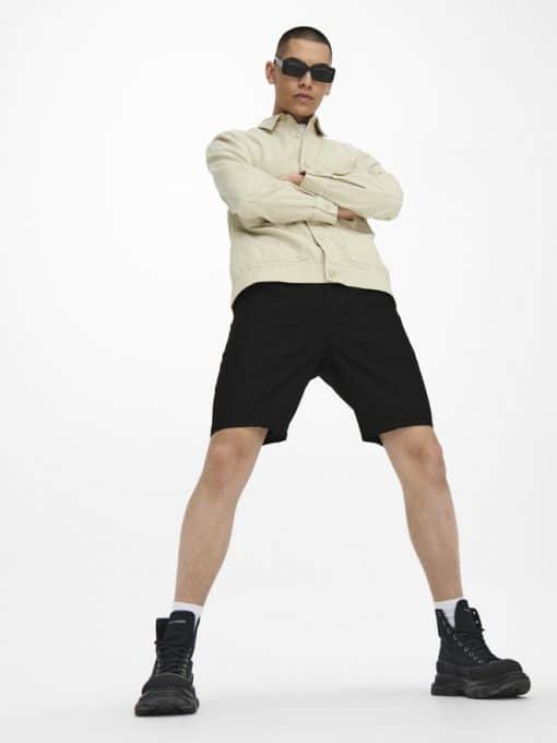 Only & Sons Linus Linen Shorts Black