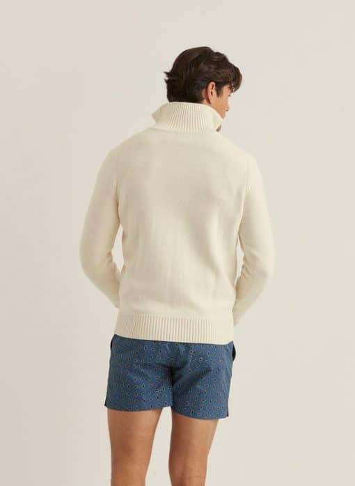Morris Stockholm Marlebone Half Zip Off White