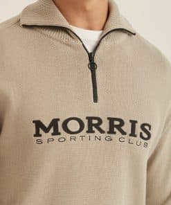 Morris Stockholm Norton Half Zip Khaki