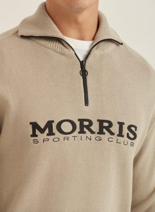 Morris Stockholm Norton Half Zip Khaki
