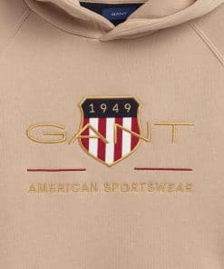 Gant Teens Archive Shield Hoodie Dry Sand
