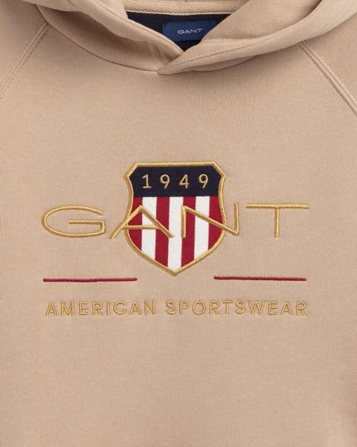 Gant Teens Archive Shield Hoodie Dry Sand