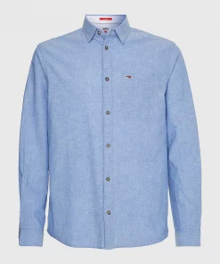 Tommy Jeans Linen Blend Shirt Perfume Blue