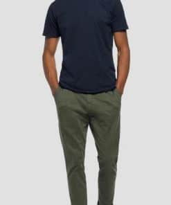 Replay Raw Cut Cotton T-shirt Midnight Blue