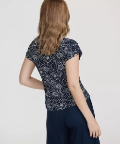 Holebrook Alice Capsleeve Navy-Sunflower