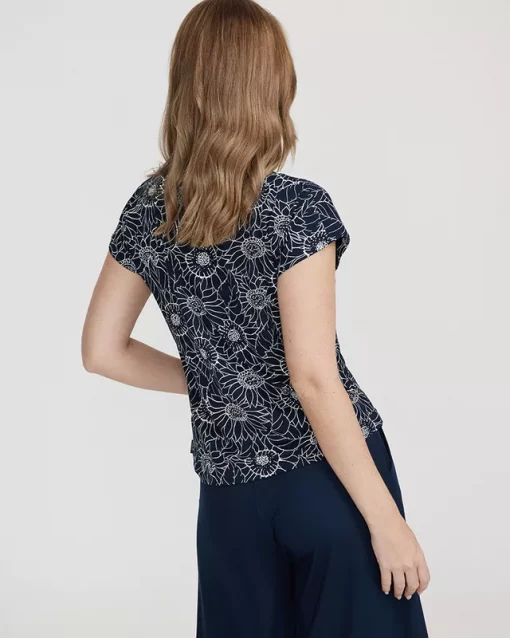 Holebrook Alice Capsleeve Navy-Sunflower