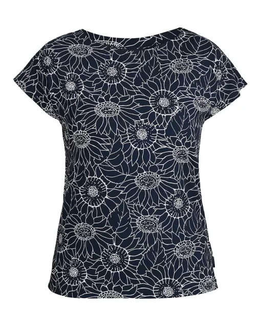 Holebrook Alice Capsleeve Navy-Sunflower