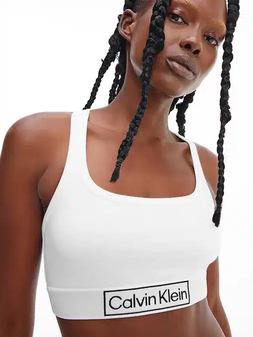 Calvin Klein Reimagine Heritage Unlined Bralette White