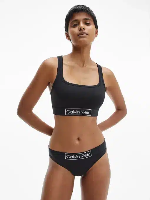 Calvin Klein Reimagine Heritage Unlined Bralette Black